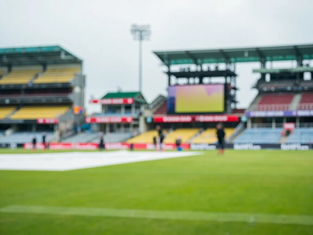 Rain delay cricket ground and official match status update